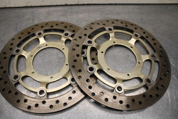 01-06 HONDA CBR600F4I FRONT LEFT RIGHT BRAKE ROTORS DISCS 45120-MBW-E11 BB626 - Image 14