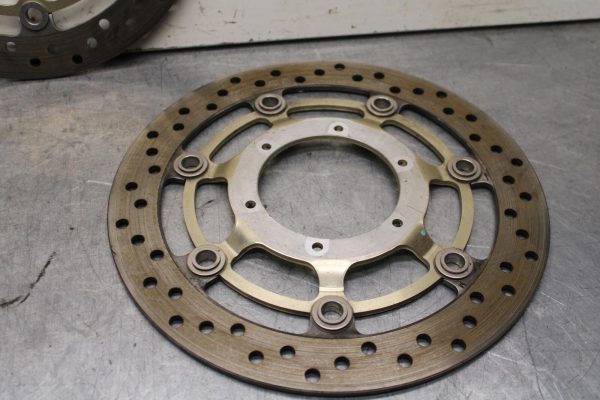 01-06 HONDA CBR600F4I FRONT LEFT RIGHT BRAKE ROTORS DISCS 45120-MBW-E11 BB626 - Image 7