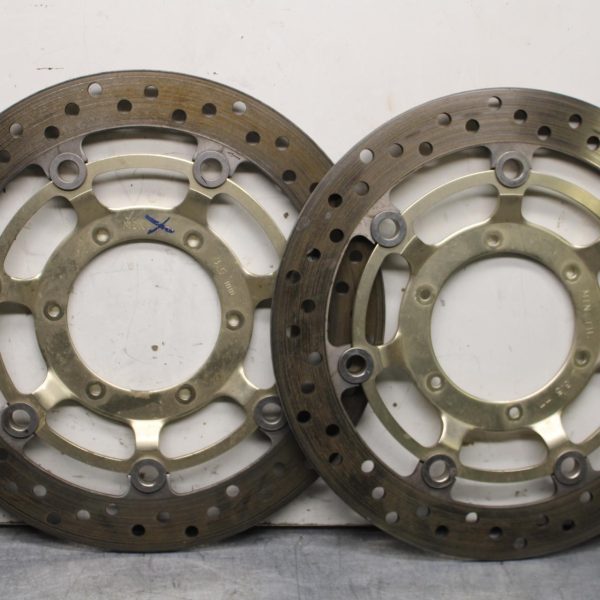 01-06 HONDA CBR600F4I FRONT LEFT RIGHT BRAKE ROTORS DISCS 45120-MBW-E11 BB626