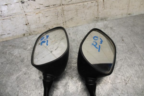 2003 Yamaha YZF R1 REAR VIEW MIRROR SET PAIR MIRRORS BB50 - Image 5