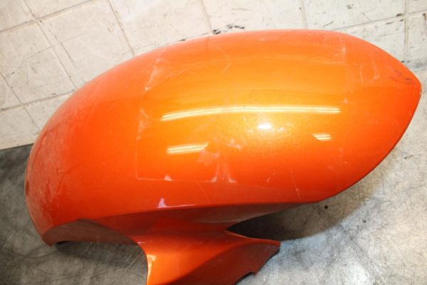 2009 Yamaha YZF R6 ORANGE FRONT WHEEL FENDER COWL FAIRING BB532 - Image 4