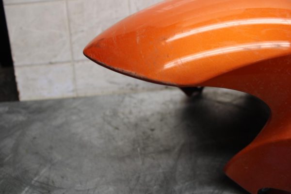 2009 Yamaha YZF R6 ORANGE FRONT WHEEL FENDER COWL FAIRING BB532 - Image 8