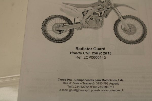 15 HONDA CRF250R  CROSSPRO RADIATOR GUARD SHIELD - Image 8