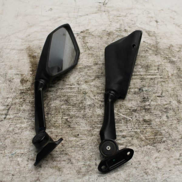 13-18 KAWASAKI NINJA ZX6R REAR VIEW MIRROR SET PAIR MIRRORS BB311