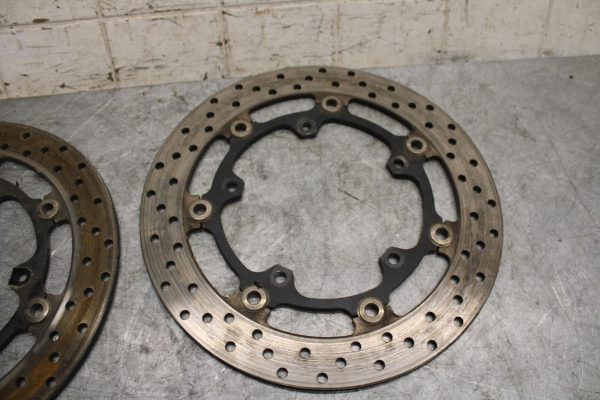 2003 Yamaha YZF R6 FRONT LEFT RIGHT BRAKE ROTORS DISCS 5SL-2581T-00-00 BB539 - Image 10