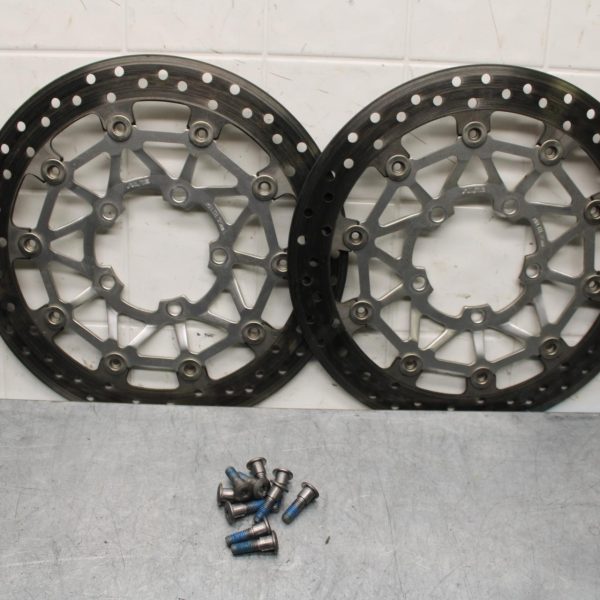 2009 Triumph Daytona 675 FRONT LEFT RIGHT BRAKE ROTORS DISCS T2021040 BB584