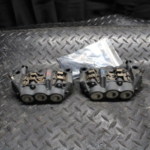 09-14 YAMAHA YZF R1 RIGHT LEFT FRONT BRAKE CALIPER SET PAIR CALIPERS BB192