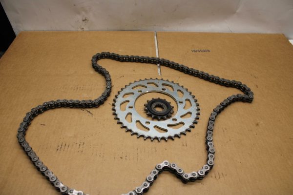 19-21 YAMAHA YZF R3 REAR BACK SPROCKET W FRONT & CHAIN BB378 - Image 7