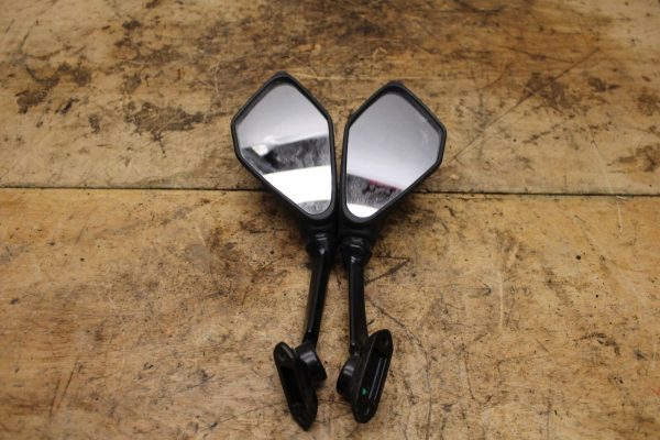 13-18 KAWASAKI NINJA ZX6R REAR VIEW MIRROR SET PAIR MIRRORS BB342 - Image 6