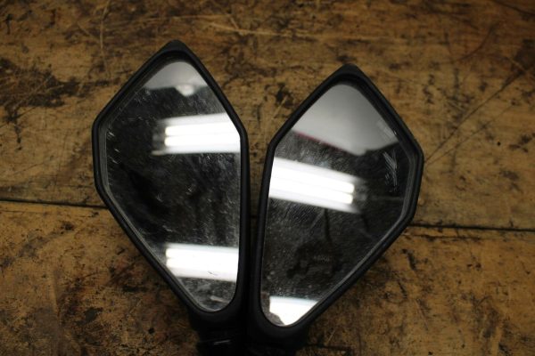 13-18 KAWASAKI NINJA ZX6R REAR VIEW MIRROR SET PAIR MIRRORS BB342 - Image 8